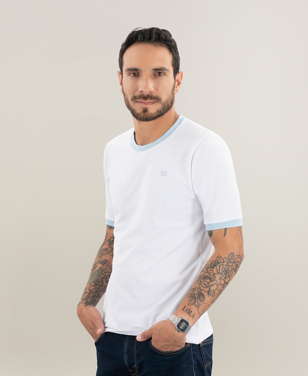 Camiseta - Bianca Collo Marino
