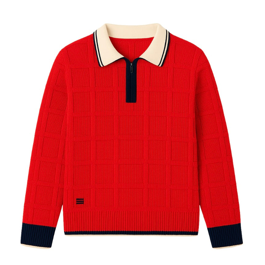 NUOVA - (Pre-Order) Polo Long Sleeves Tejida - Ferrari - cremallera