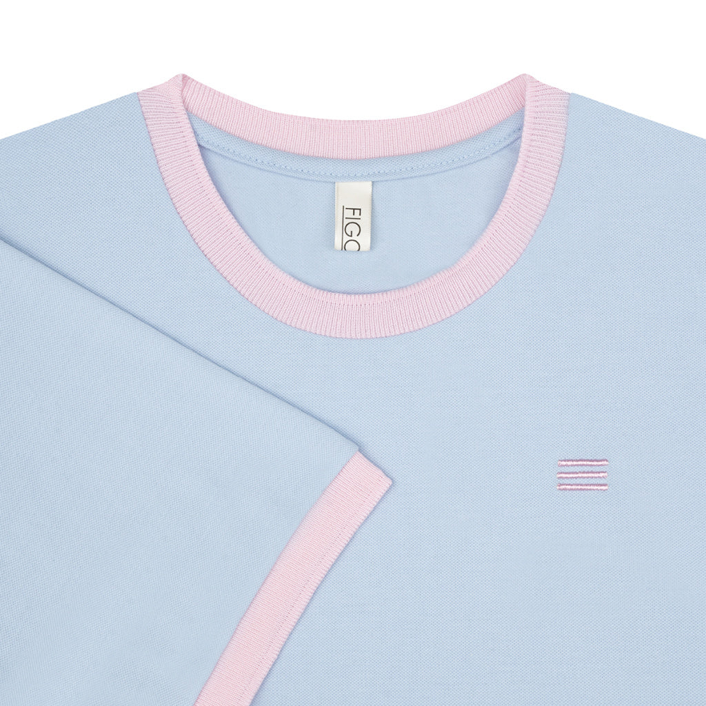 Camiseta - Marino Collo Rosa
