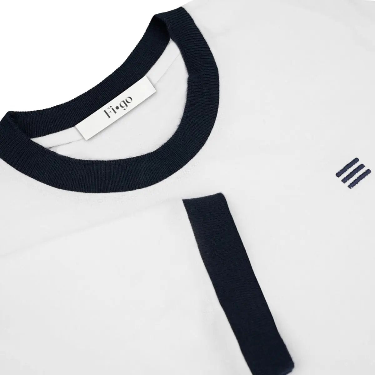 Camiseta - Bianca Collo Blu Notte - Figo