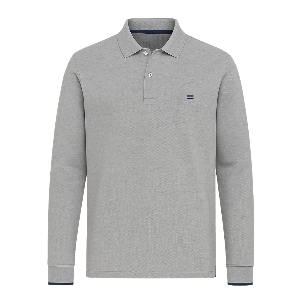 Polo Long Sleeves - Gris blu