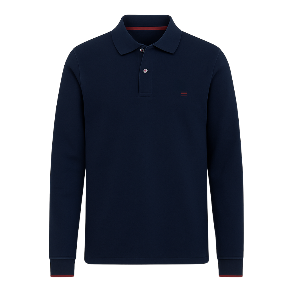 Polo Long Sleeves - Blu Tinto