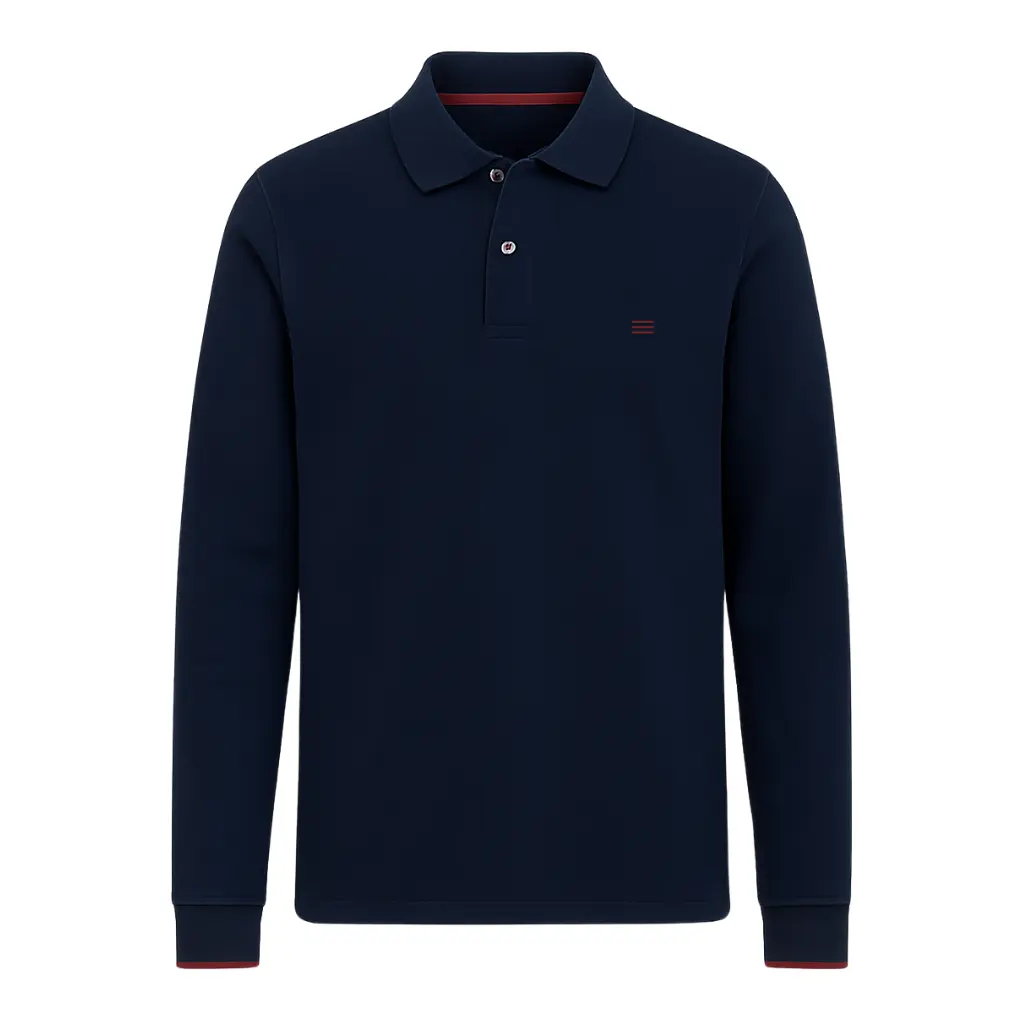 Polo Long Sleeves - Blu Tinto - Figo