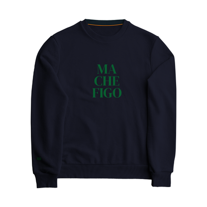 Sweatshirt MA CHE FIGO – Blu Notte  - NUOVO