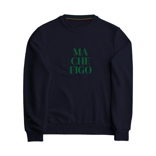 Sweatshirt MA CHE FIGO – Blu Notte  - NUOVO