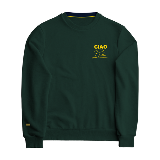 Sweatshirt CIAO BELLA – Verde FIGO  - NUOVO