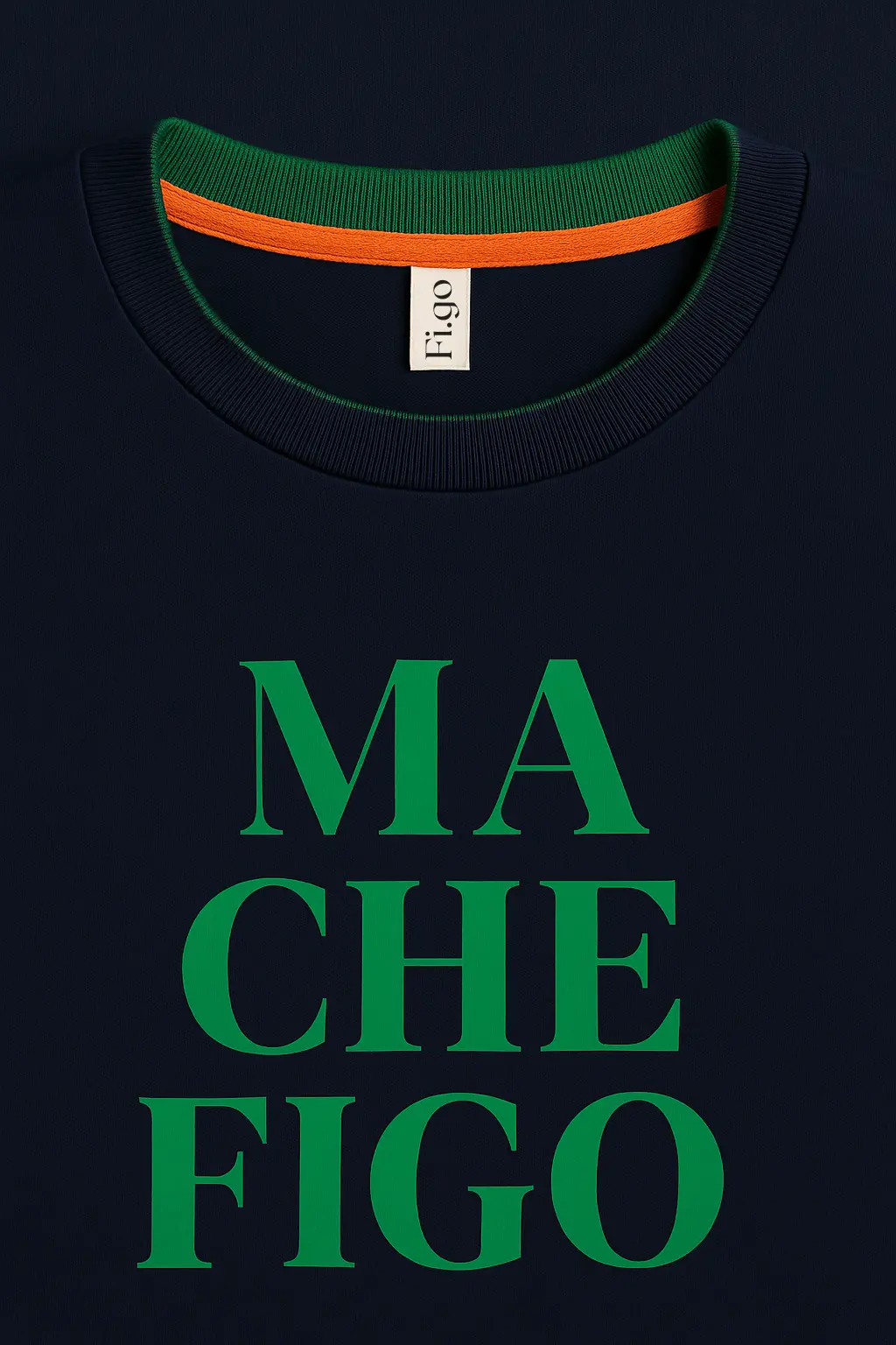 Sweatshirt MA CHE FIGO – Blu Notte  - NUOVO - Figo