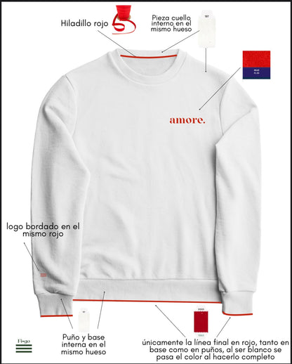Sweatshirt AMORE. – Avorio  - NUOVO