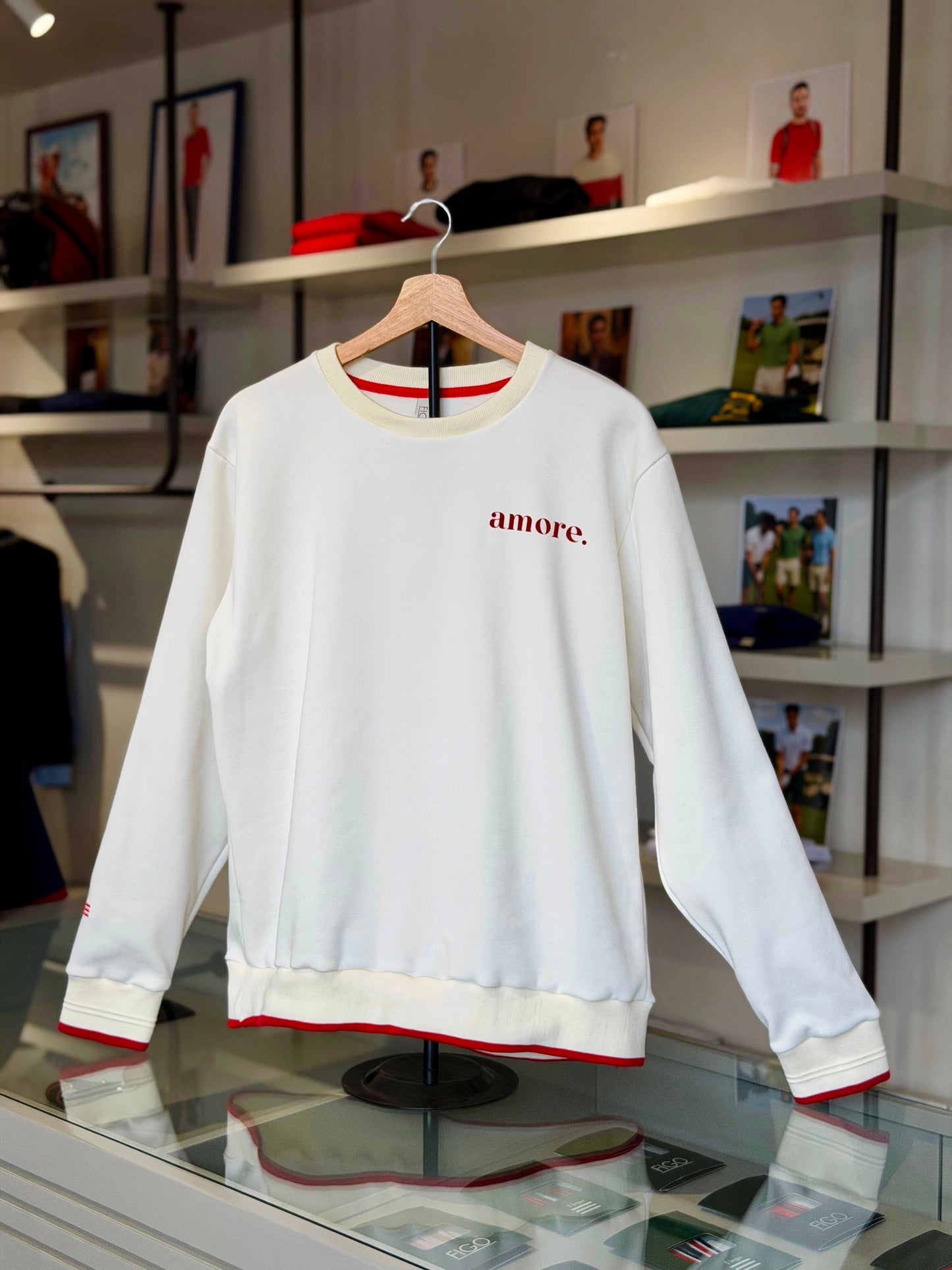 Sweatshirt AMORE– Ivory - NEW figoitaly