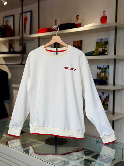 Sweatshirt AMORE– Ivory - NEW figoitaly