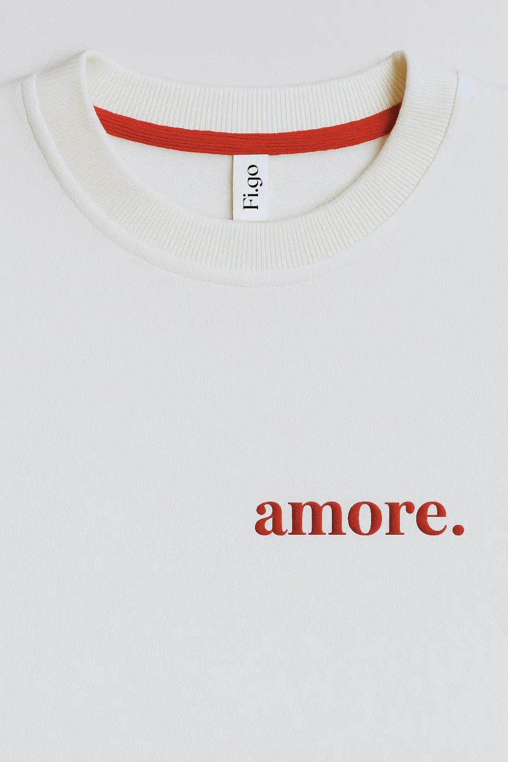 Sweatshirt AMORE. – Avorio  - NUOVO - Figo