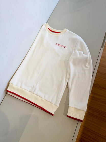 Sweatshirt AMORE– Ivory - NEW figoitaly