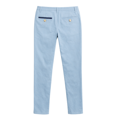 NUOVO - Pantalón prepster classic fit elástico - Blu Celo Figo