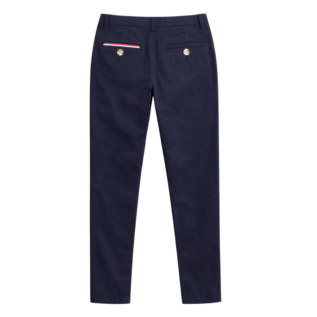 NUOVO - Pantalón prepster classic fit elástico - Blu République Figo