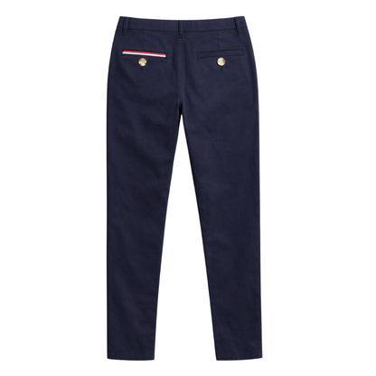 NUOVO - Pantalón prepster classic fit elástico - Blu République Figo