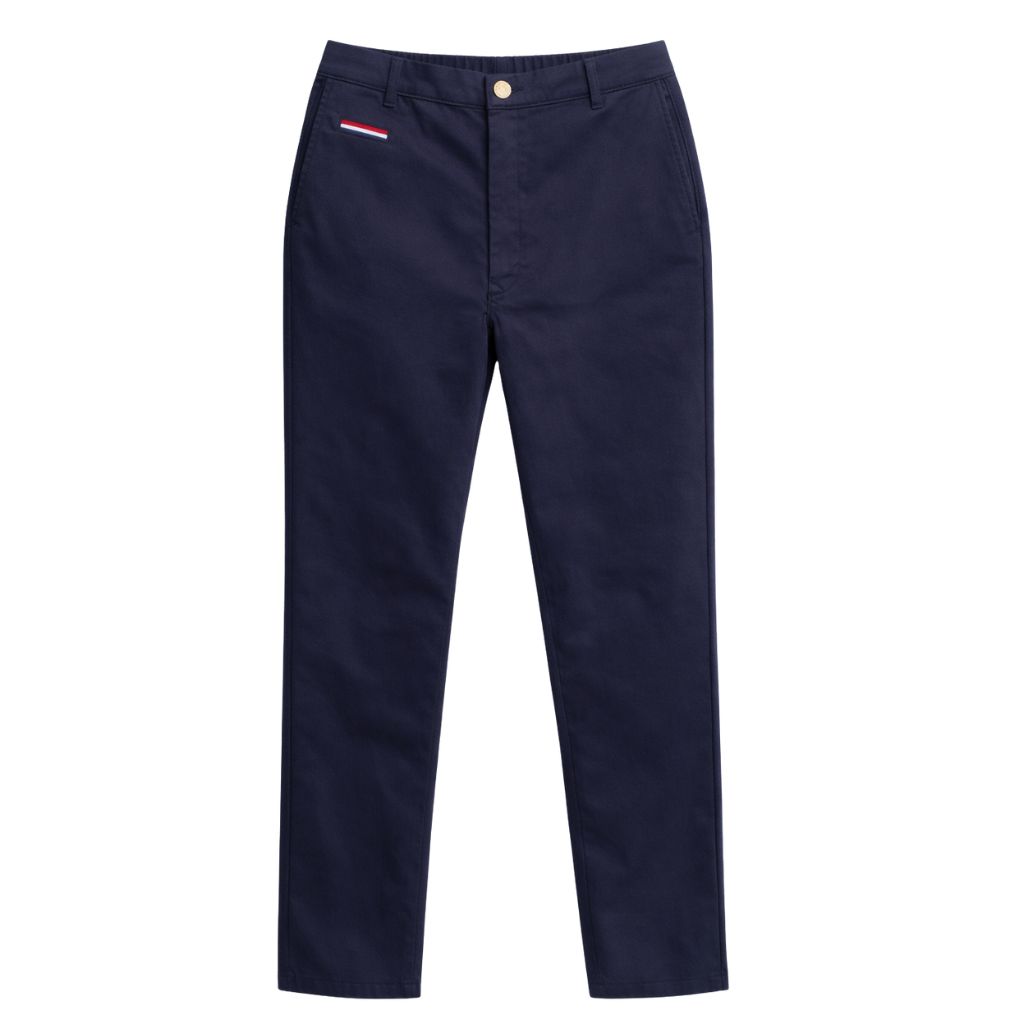 NUOVO - Pantalón prepster classic fit elástico - Blu République Figo