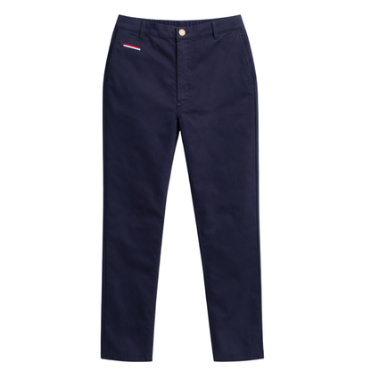 NUOVO - Pantalón prepster classic fit elástico - Blu République Figo