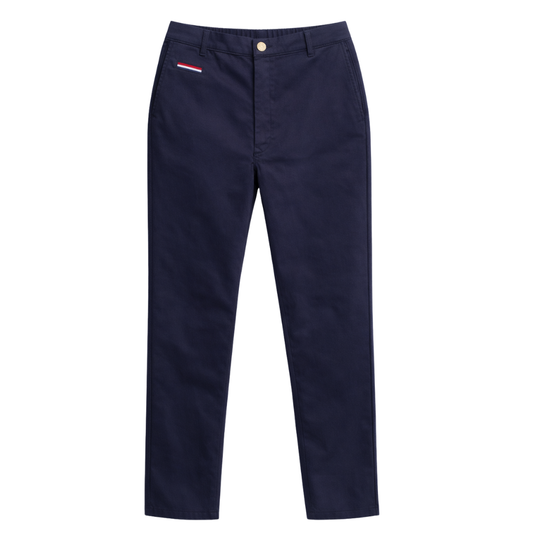 NUOVO - Pantalón prepster classic fit elástico - Blu République Figo