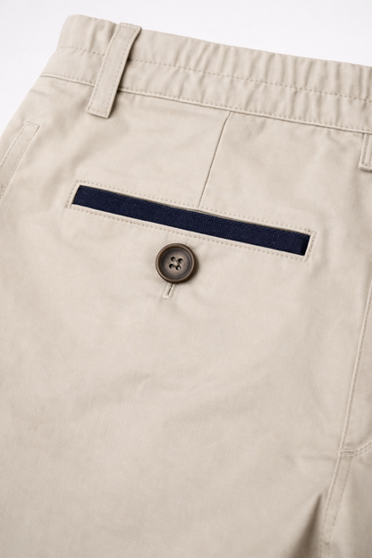 NUOVO - Pantalón prepster classic fit elástico - Beige Figo